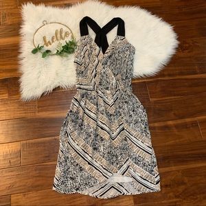 BCBGeneration Twine Multi Dress Criss Cross Strap Size Large Pockets New